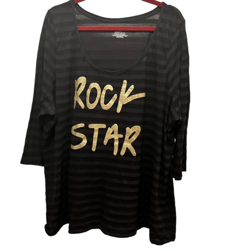 Lane Bryant Rock Star Black with Gold Glitter Size 26/28